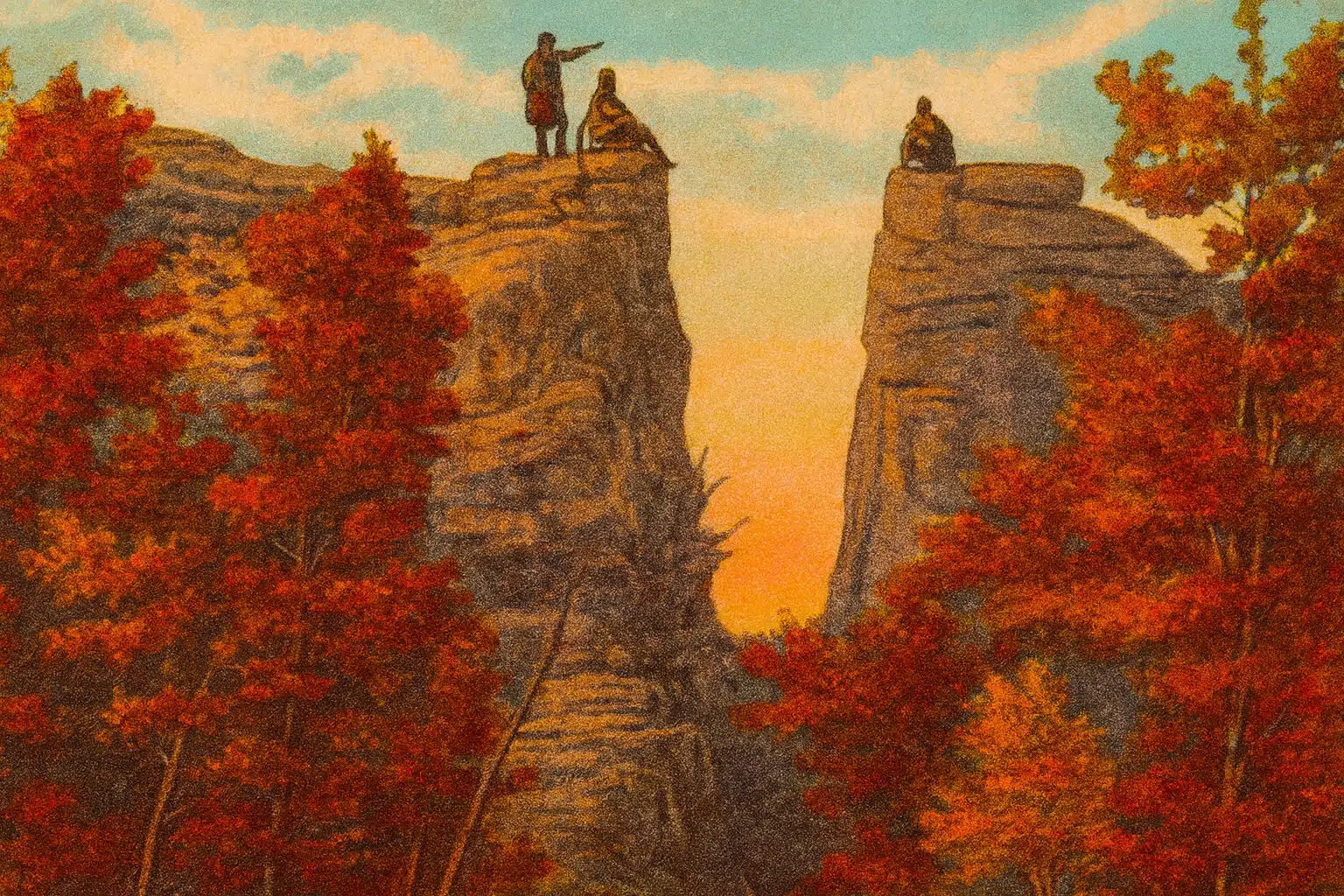 Postcard Split Rock Lake Harmony PA restored