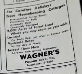 This Week in the Poconos Magazine July 1955 Wagners
