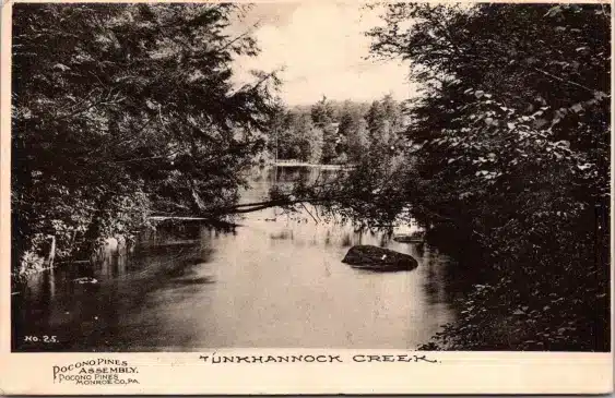 Tunkhannock Creek Pocono Pines Assembly PA c1907 Vintage Postcard