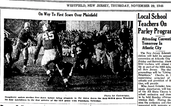 1945 Westfield Leader Westfield vs. Plainfield Football