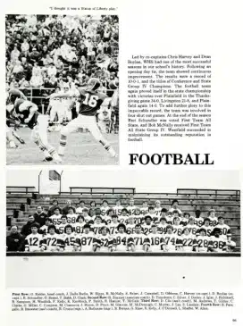 1977 Westfield Football Yearbook Photo