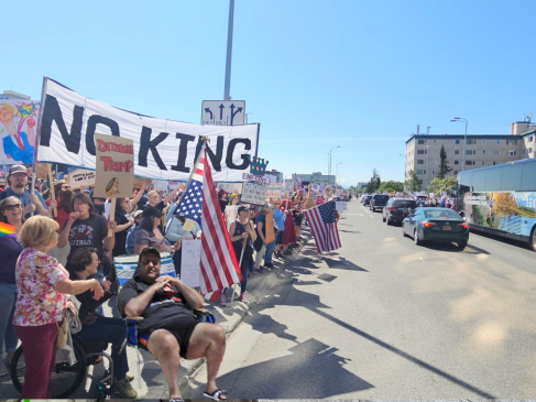 Chris Christie beach 2025 no kings rally  scaled
