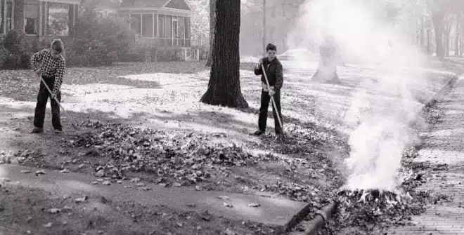 Fall Facebook Burning Leaves