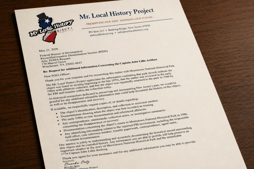 FBI Request Lillie Drawing Investigation Mr Local History