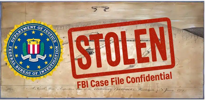 Lillie Drawing Rev War FBI Case File Stolen