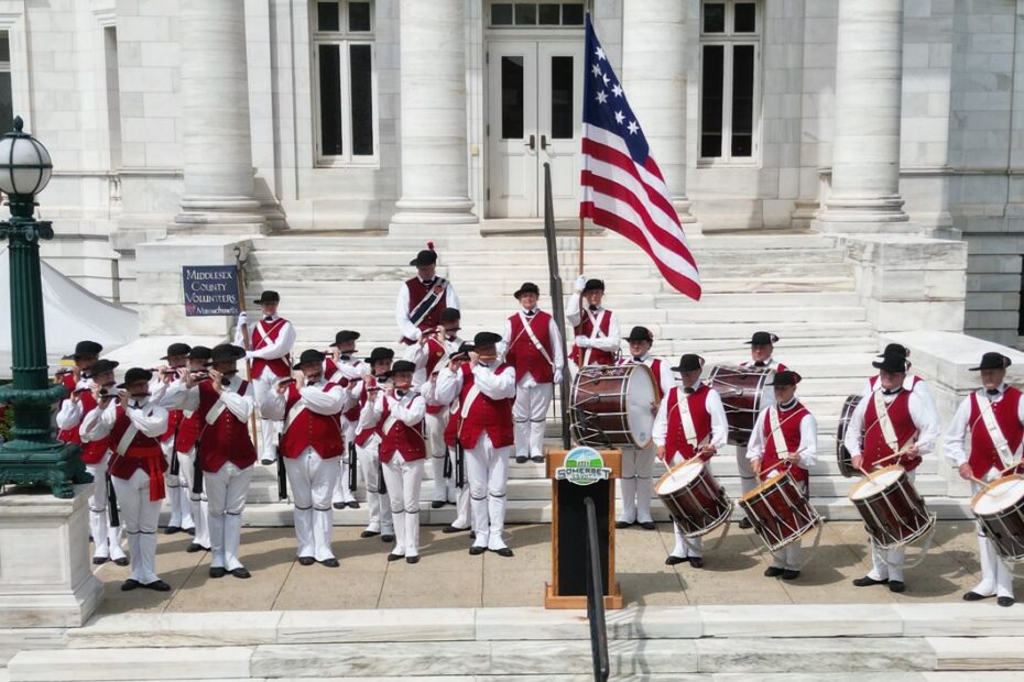 Middlesex Fife and Drum Banner Mr Local History