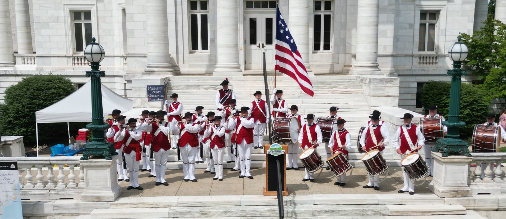 Middlesex Fife and Drum Banner Mr Local History