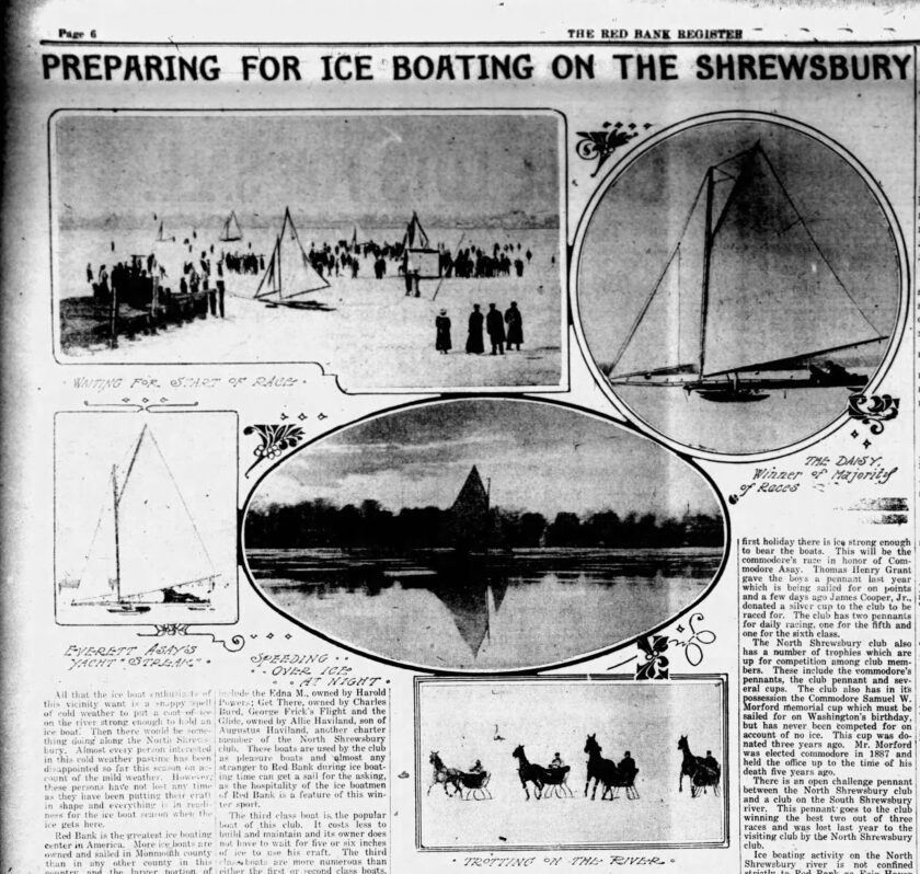 1913 Iceboating on the Navisink Jan 22 The Daily Register