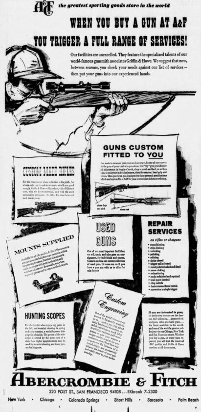 1964 Abercrombie Fitch Advertisement SF Examiner Mar 23