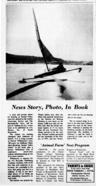 1972 New Book on Ice Boating Sailing on Ice Image at Round Valley Reservoir NJ