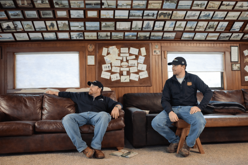 2004 Asbury Park Press Shrewsbury Clubhouse Left to Right Brian Rice (Fair Haven) and Buzz Chace (Red Bank) Restored