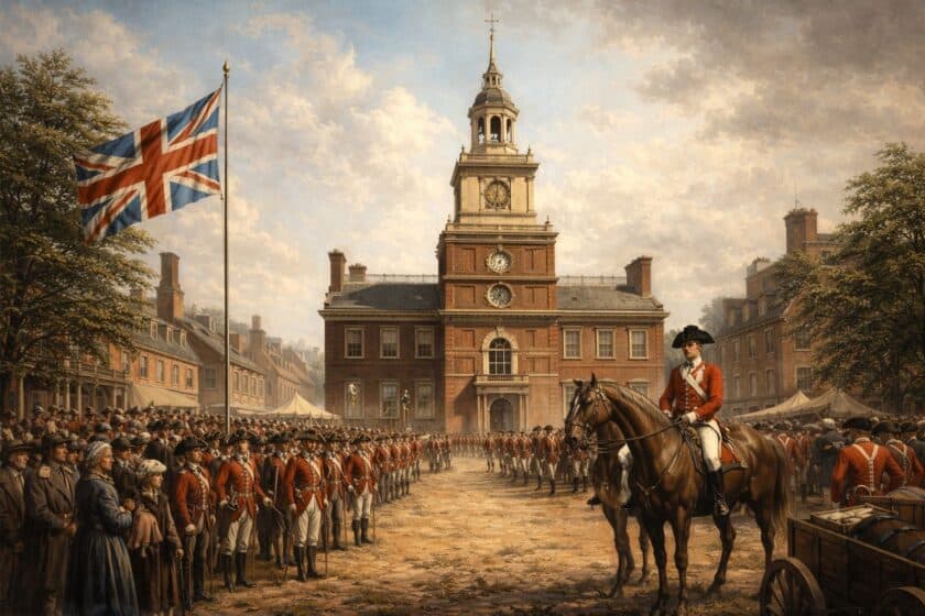 Liberty Bell with British in Philadelphia2 1777