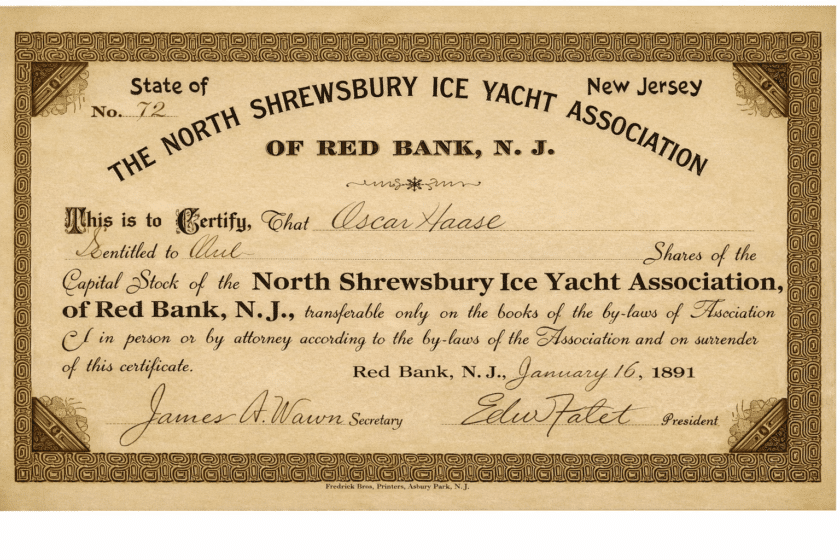 NHPO Register North Shrewsbury Ice Boat Club Charter Restored