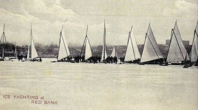 Navasink Ice Boating Postcard