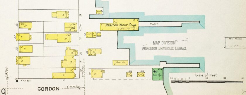 1905 Sanborn Map Raritan Yacht Club Mr Local History Map 15