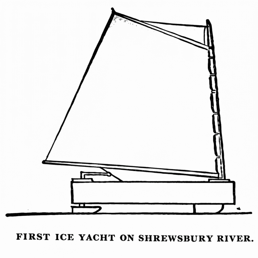 First ice yacht on Shrewsbury mr local history