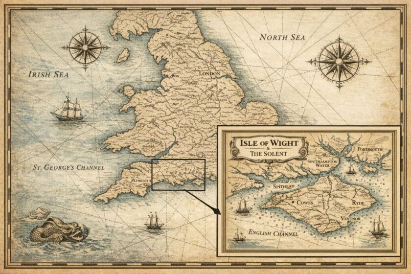 Isle of Wight England Map Mr Local History