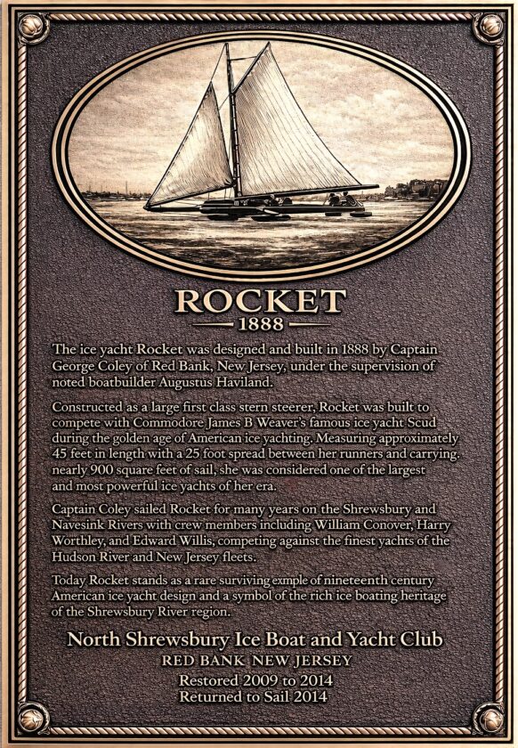 Mr Local History Rocket Ice Yacht Plaque