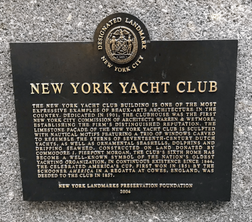 NYYC plaque
