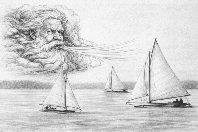 Old Man Winter Blows for Ice Yachts Mr Local History