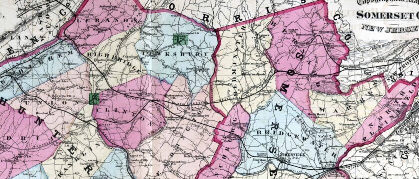 1873 by F. W. Beers Hunterdon Somerset Extract