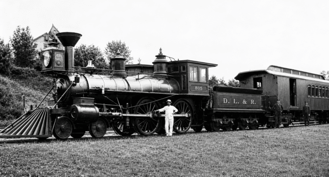 1880s DL&R Engine No 21 the Watsesssing at Bernardsville Restored Bernardsville History Room