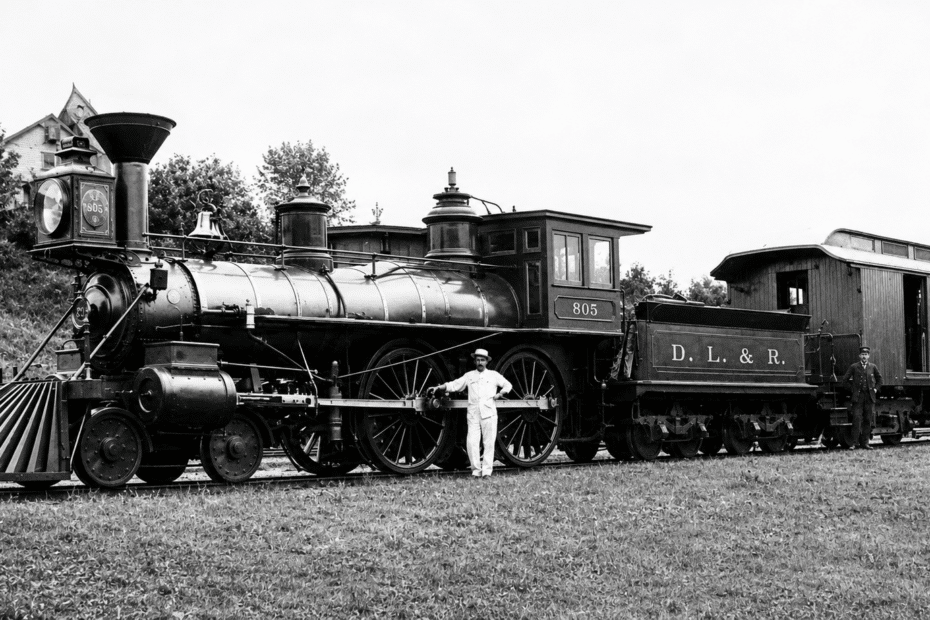 1880s DL&R Engine No 21 the Watsesssing at Bernardsville Restored Bernardsville History Room