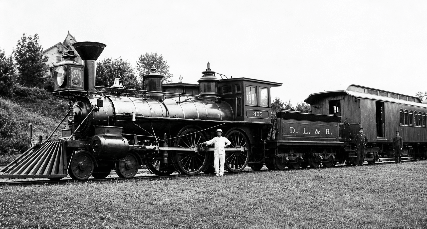 1880s DL&R Engine No 21 the Watsesssing at Bernardsville Restored Bernardsville History Room