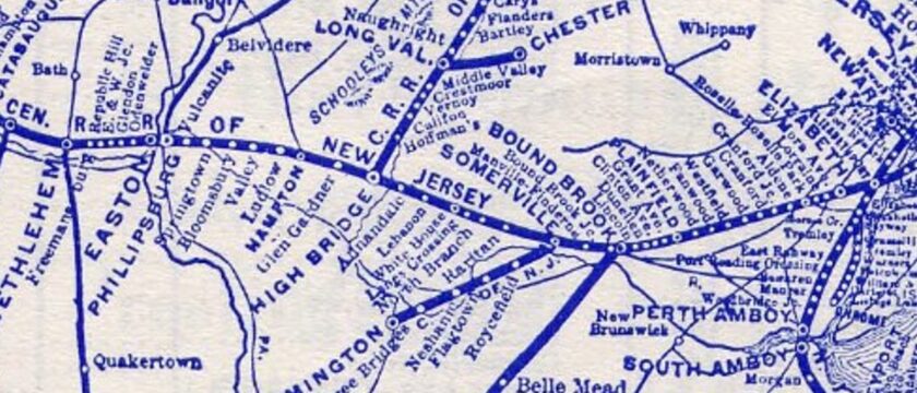 1934 Central NJ Railroad Map