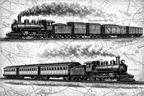 Banner Two Trains Two Purposes Mr Local history Project