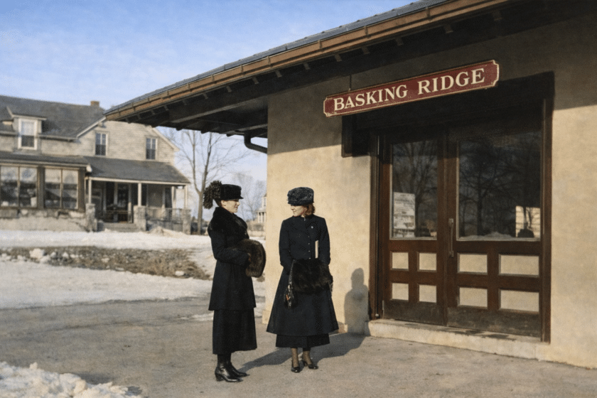 Basking Ridge Train Station c.1914 after fire rebuilding Millie Van Dyke Collection Basking Ridge Train Station c.1914 after fire rebuilding Millie Van Dyke Collection