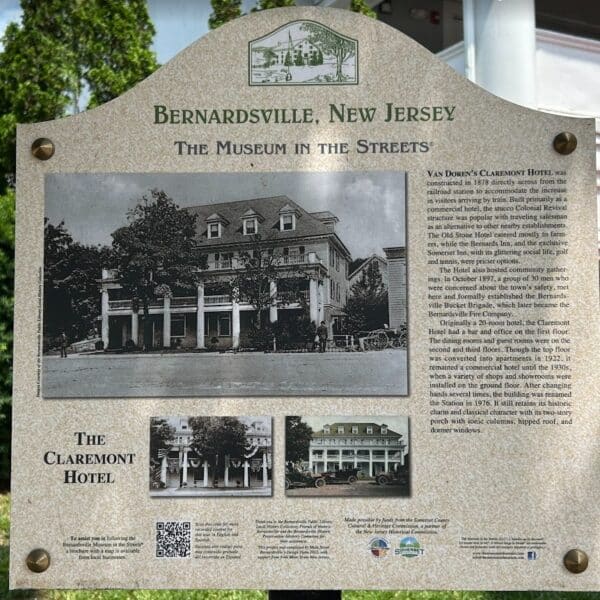 Claremont Hotel Museum in the Streets Bernardsville Mr Local History