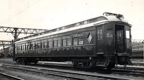 DLWMillionaires Express Club Car 3454 0 2451 at Hoboken c 1930 1931 MU w stained glass windows