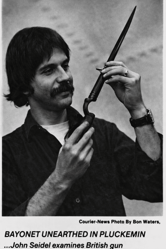 John Seidel 1979 with Bayonett found from Pluckemin