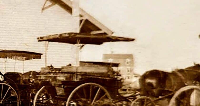 Lyons Train Station with house in background c1900 Lyons Train Station with house in background c1900