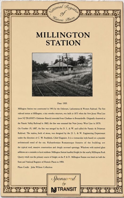 Millington Train Station History NJ Transit Millington Train Station History NJ Transit