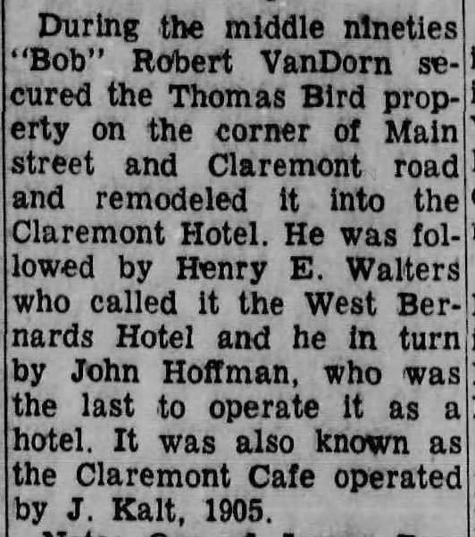 1963 Re reported Claremont hotel built mid 1890s by Bob Robert Van Dorn Jul 4 by Ed Spinning