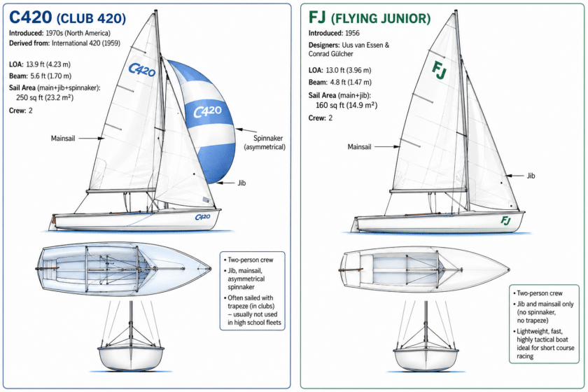 High School Yachts C420 and FJ Mr Local History