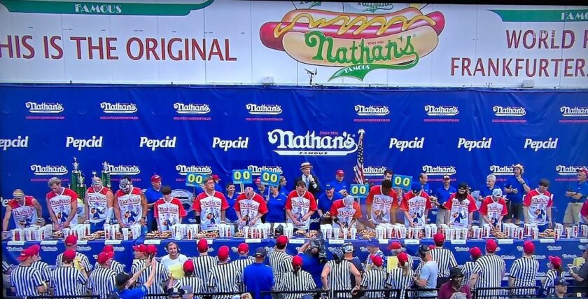 Nathans 4th of July Hot Dog Eating Contest TV