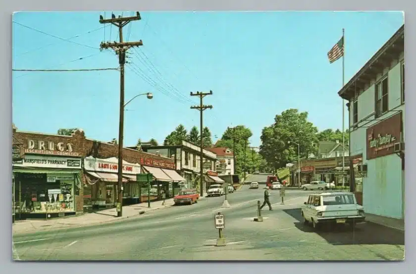 Postcard 1960s Olcott Square