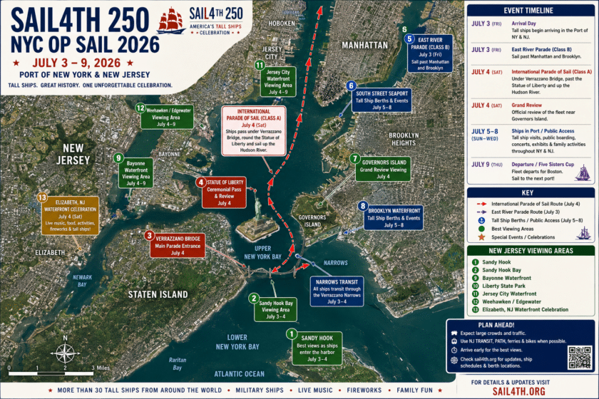 Sail 250 map mr local history New Jersey style