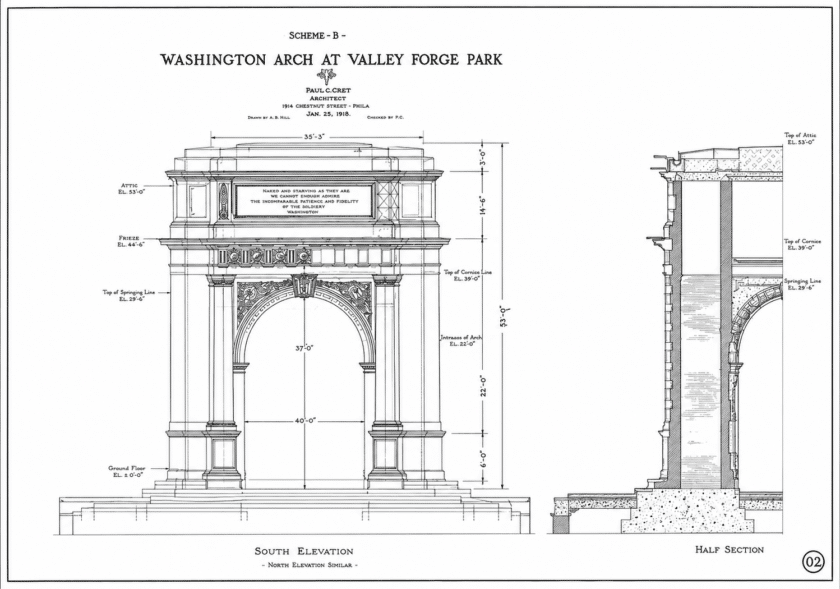 South Arch Valley Forge Blueprint