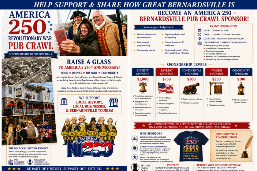 Bernardsville Pub Crawl Mr Local History Sponsorships