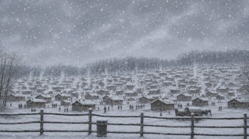 Jockey Hollow Winter 1780 rendering Mr Local History