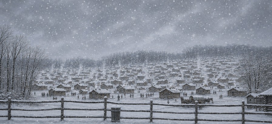 Jockey Hollow Winter 1780 rendering Mr Local History