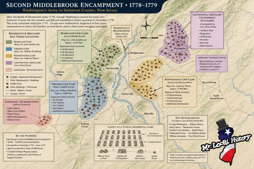 Winter Middlebrook Encampment 1778 1779 Bridgewater NJ Mr Local History