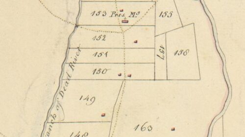 1766 Morgan–Hills Map of Somerset County Basking Ridge Downtowm