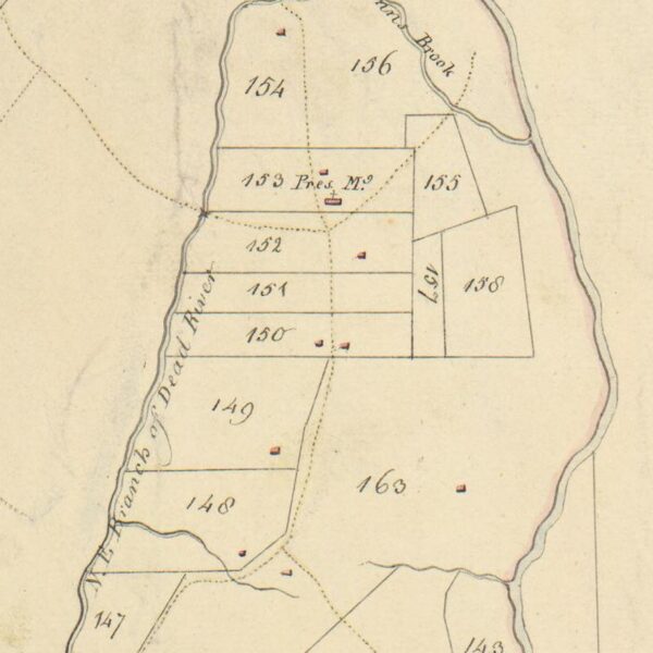 1766 Morgan–Hills Map of Somerset County Basking Ridge Downtowm