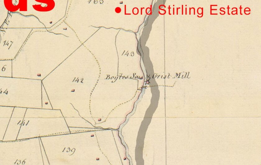 1766 Morgan–Hills Map of Somerset County extract with owners