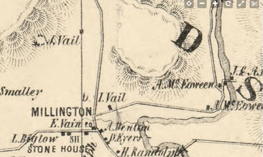 1850 Somerset County Map Extract